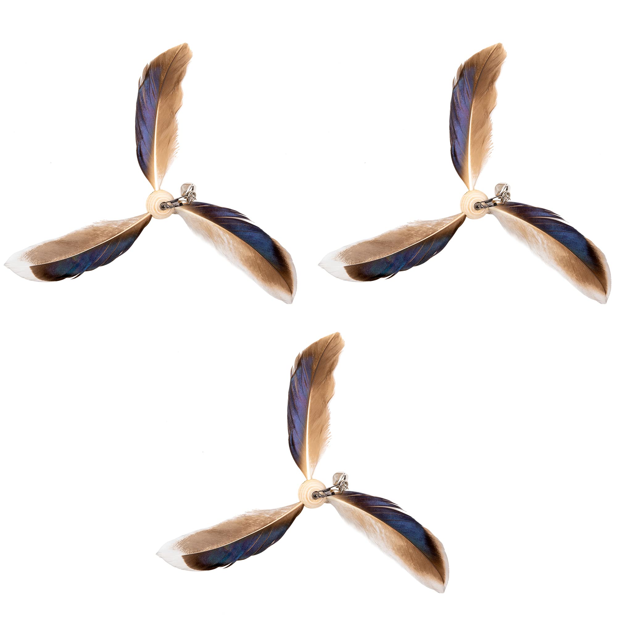 JXFUKAL Cat Wand Toys, Interactive Cat Toys with 3 Feather Refills, 29'' Flexible Steel Wire, Sturdy Wood Handle & Bell for Kitty Kitten, Cat Toys for