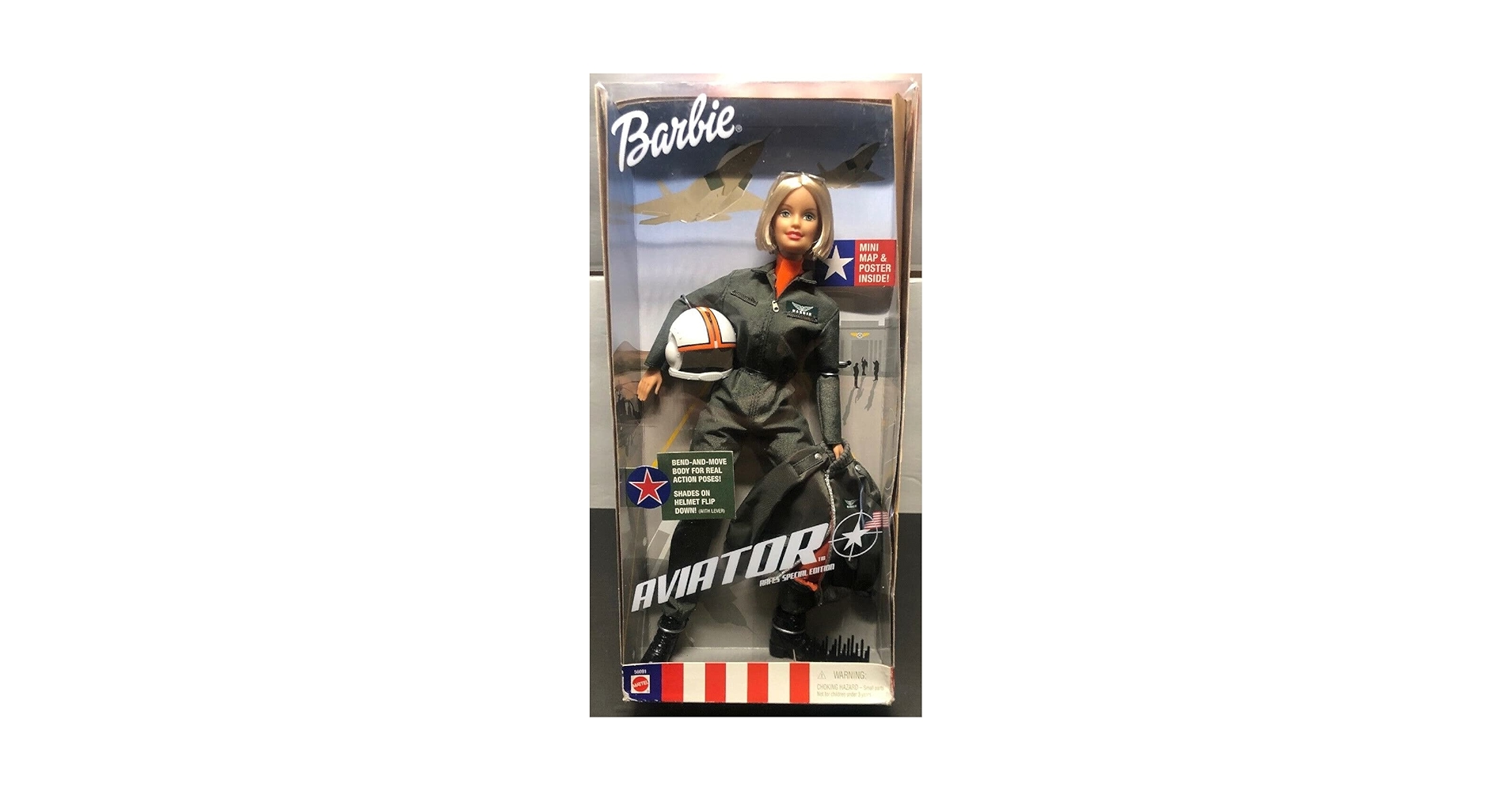 バービー　Aviator Aafes Special Edition 2001 Vintage 2001 Barbie Doll Aviator AAFES Special Edition In
