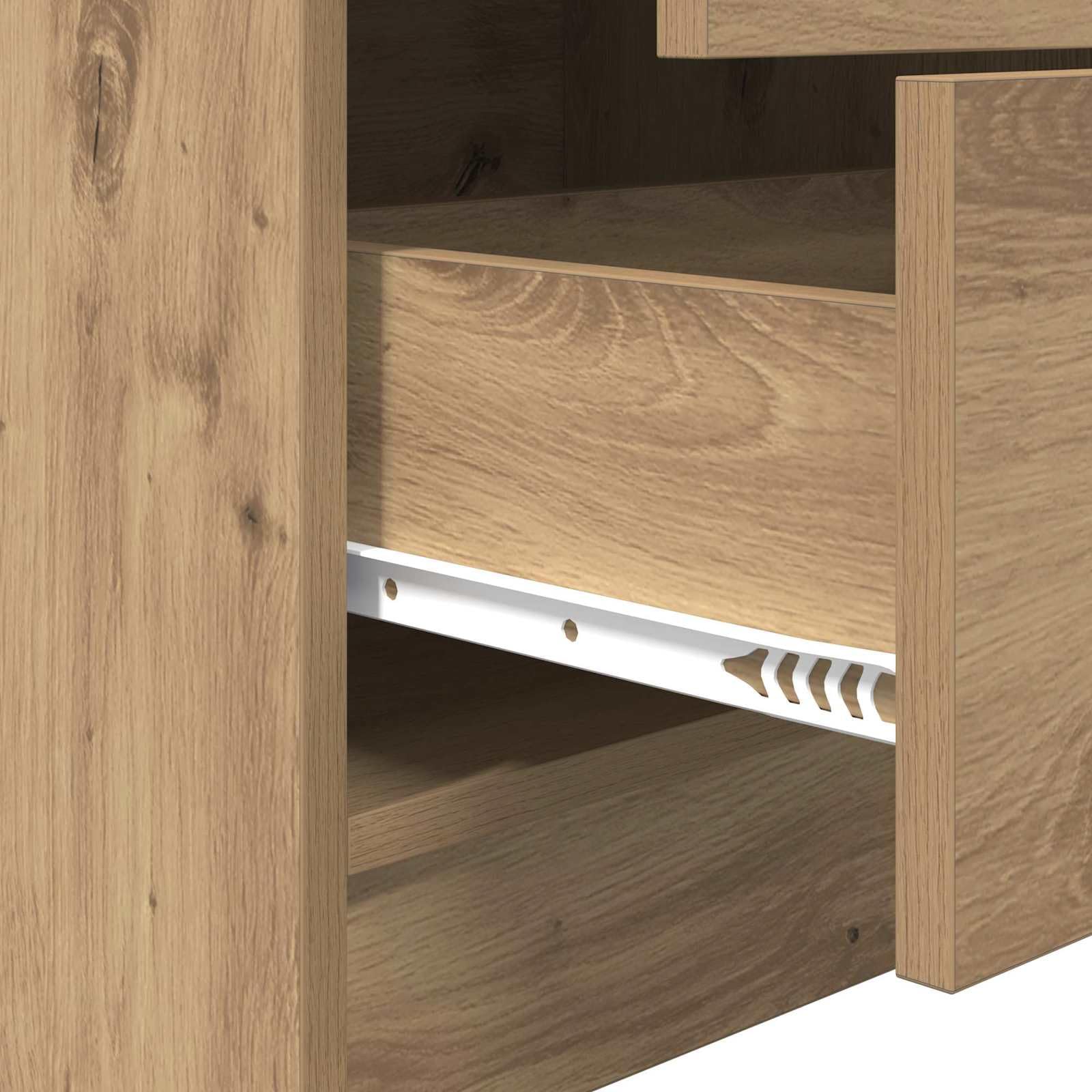vidaXL Scrivania con cassetto 2 pcs Rovere artigianale, Scrivania Moderna, Mobili Resistenti, Spazio Funzionale, Postazione Pratica per Produttività