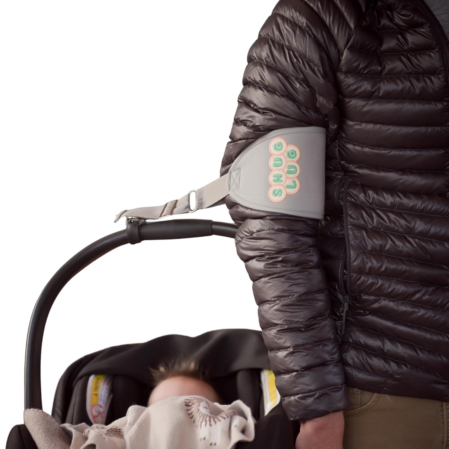 Infant Car Seat Baby Carrying Strap Grey Lifting aid arm wrap