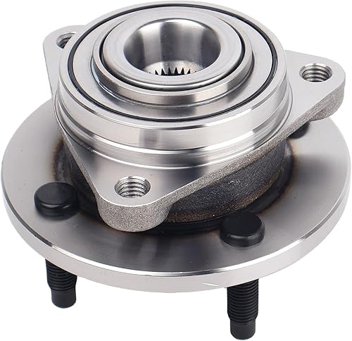 KUSATEC 513205 Conjunto de cubo de rueda delantera y rodamiento de 4 lengüetas sin ABS compatible con Chevy Cobalt 2005-2010, Saturn Ion 2003-2007,