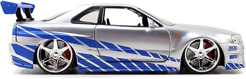 Miniatura 4 de Jada Fast  Furious Coche Nissan Skyline Gt R R34 2002 Escala 124  A Todo Gas Vehículo 124 1995 Toyota Supra