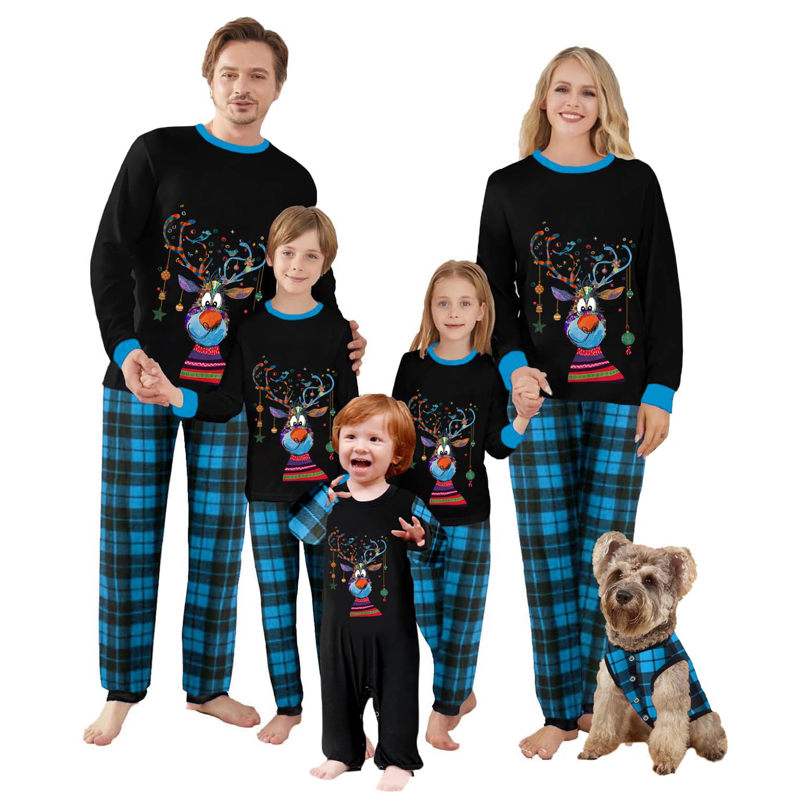 wobame Christmas Pajamas for Family, Xmas Pajamas Family Christmas Pjs Matching Sets Holiday Nightwear Jammies-picture-32