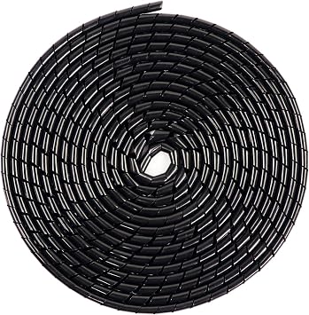 10M Spiral Cable Wrap, Cable Tidy Tube, 10m Diameter 6mm and 4mm Wire Management Sleeve Flexible Spiral Cable Wrap Kit, for TV PC Audio Laptop Ethernet Cable Mouse Cable Data Cable