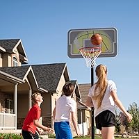 Vista 11 de Lifetime 90992 Aro de baloncesto portátil de altura ajustable de tamaño completo, ajuste telescópico de 7.5 a 10 pies, tablero de impacto de 44