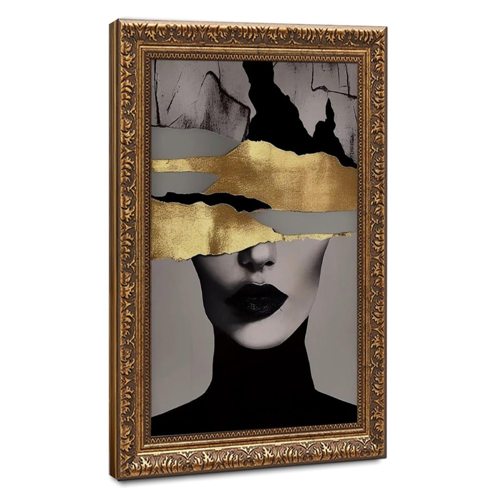 Bareronor Luxury Abstract Woman Canvas Poster Bedroom Decor Landscape Office Room Decor Gift 16" L X 24" W