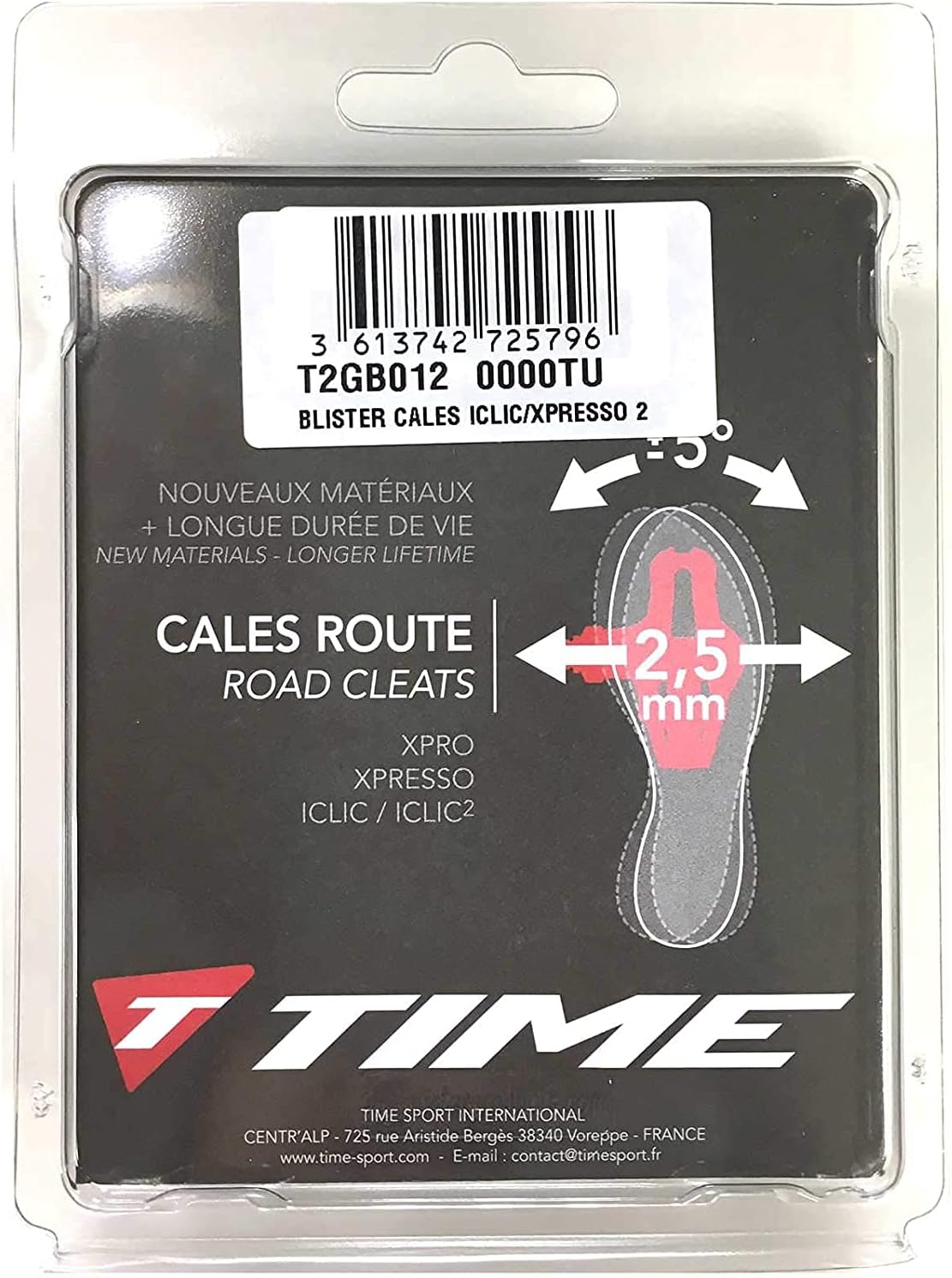 Time I-Clic Cleat Black : Sports & Outdoors
