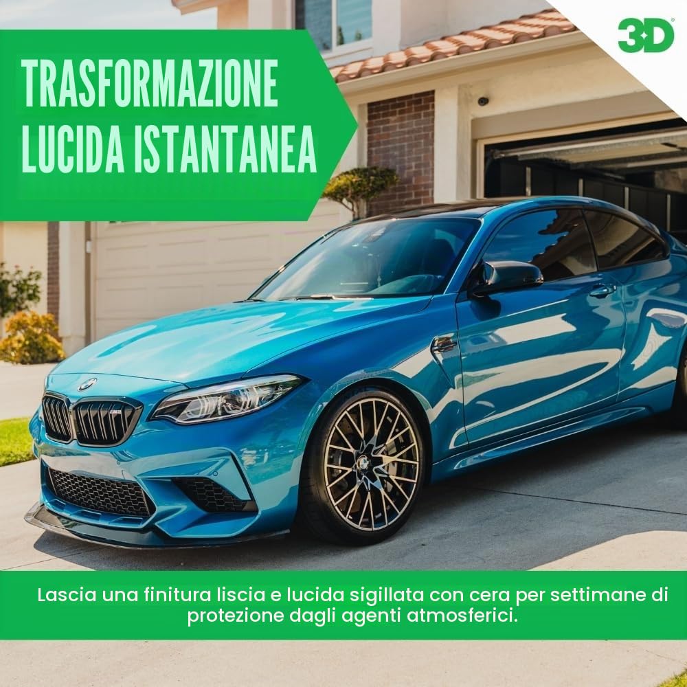 3D Speed | Lucida e Protegge la Vernice in Un Passaggio | Rimuove Graffi e Segni di Vortice | Lascia Una Protezione di Cera | 16 Oz | 0.47 Litri