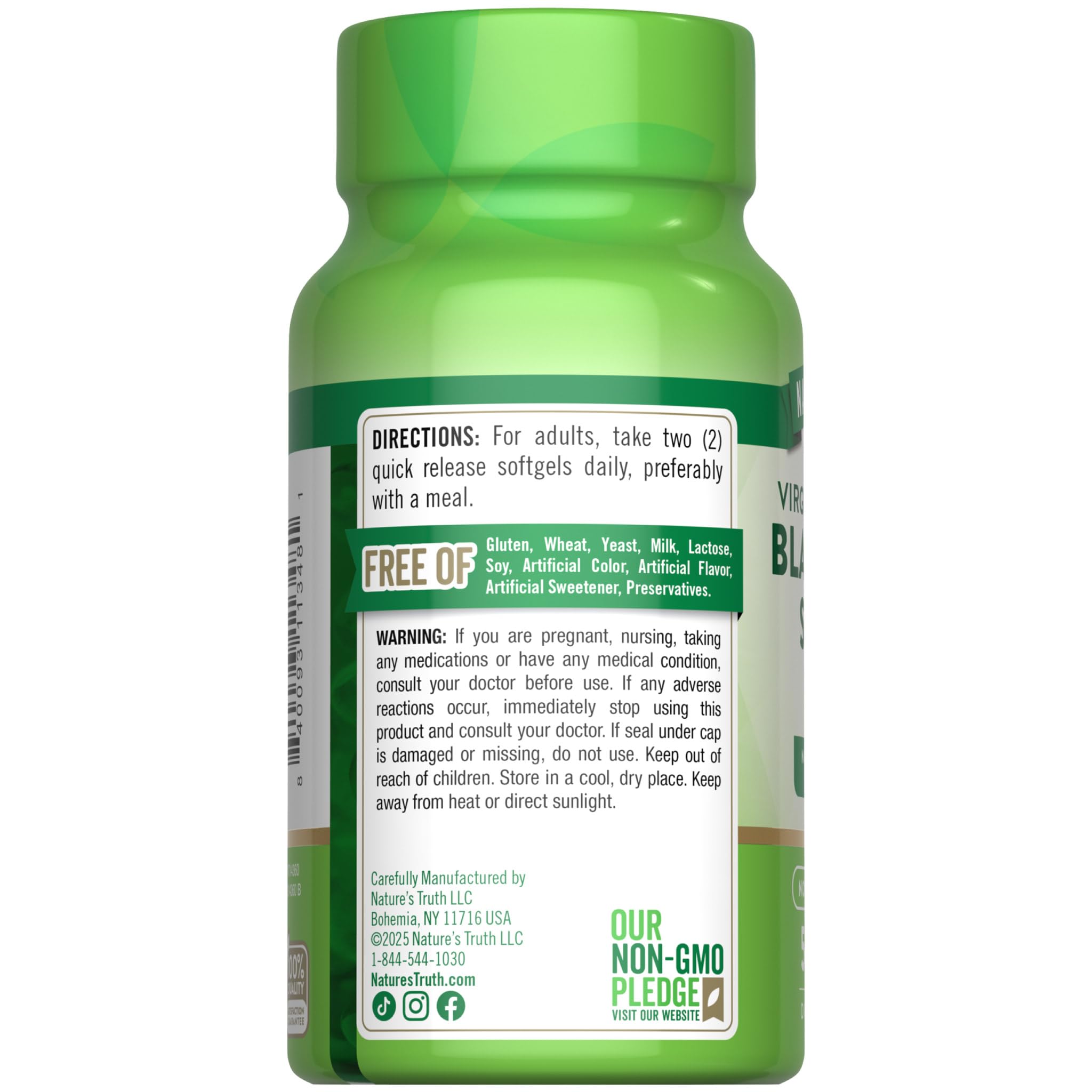 Nature's Truth Black Cumin Seed Oil 2000 mg | 50 Softgels — Amazon image 7