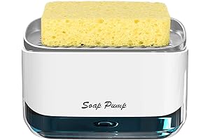 Convenient Kitchen Soap Press Dispenser with Sponge Holder