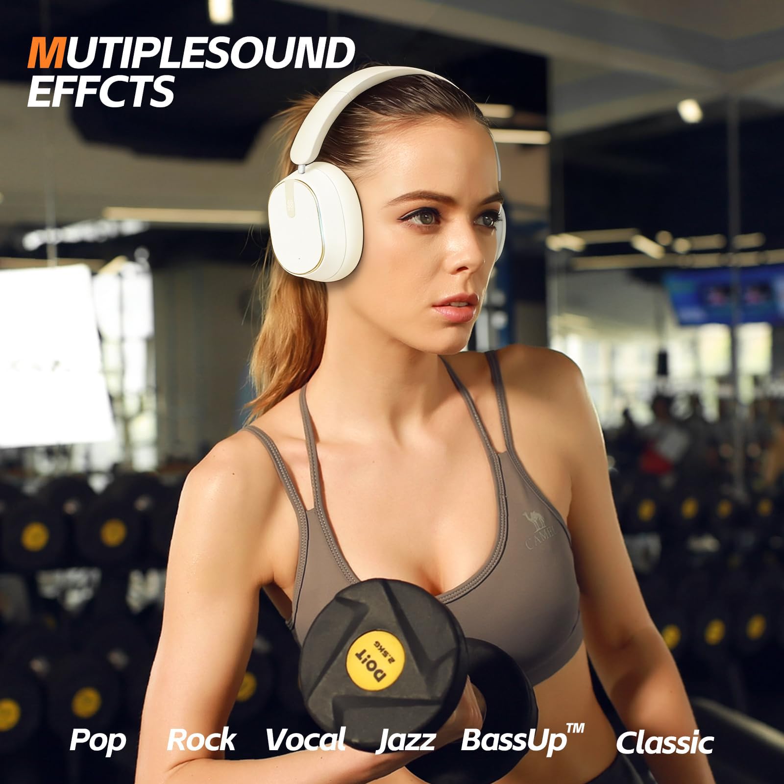 MMWOWARTS Hybrid Active Noise Cancelling Bluetooth Headphones,Bluetooth 6.0 Over Ear Wireless Headphones with 60H Playtime, Hi-Res Audio, Deep Bass, Memory Foam Ear Cups for Home Office Travel — view 16
