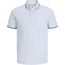 JACK & JONES Mens Paulos Tipped Pique Short Sleeve Polo