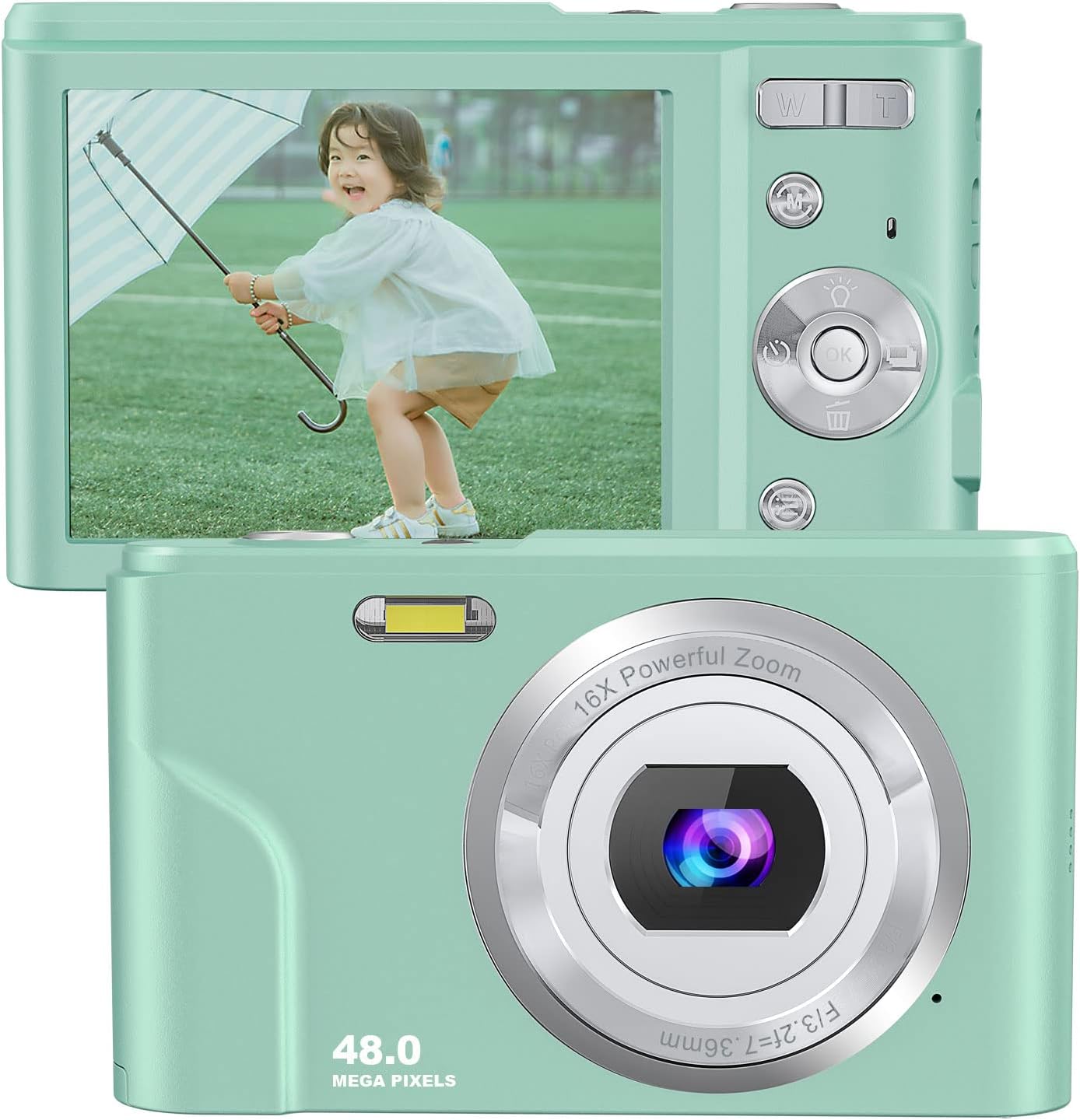 Amazon Zostuic デジカメ デジタルカメラ オートフォーカス 1080P 4800万画素 キッズカメラ トイカメラ キッズカメラ コンデジ 16倍デジタルズーム コンパクト