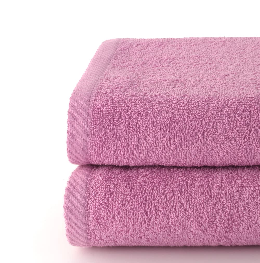 Top Towels - Plus - Large bath towels - Bath towels - 2 shower towels - 70x140 cm - 100% cotton - Mauve, 70x140cms - Image 2
