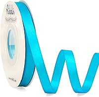 Vista 59 de Ribbli - Cinta de satén roja de doble cara, 1 pulgada x 25 yardas, cinta de tela para uso en ramo de lazos, envoltura de regalo de Navidad, arreglo