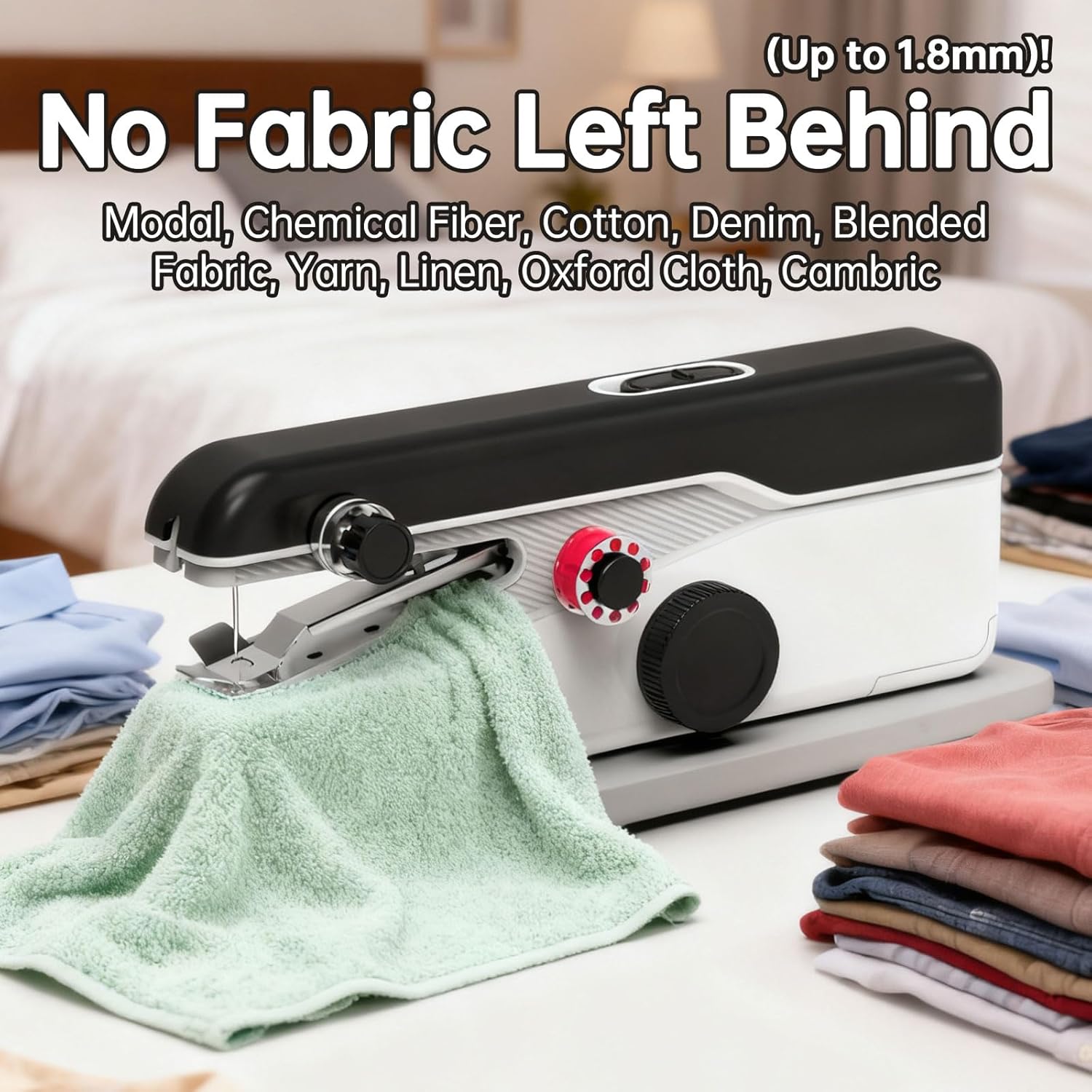 SwiftStitch Pro 3 Handheld Sewing Machine, 2-Speed Portable Mini Sewing Kit with Storage Case, Dual Power Mode, sewing machine for beginners, Easy Beginner Mending