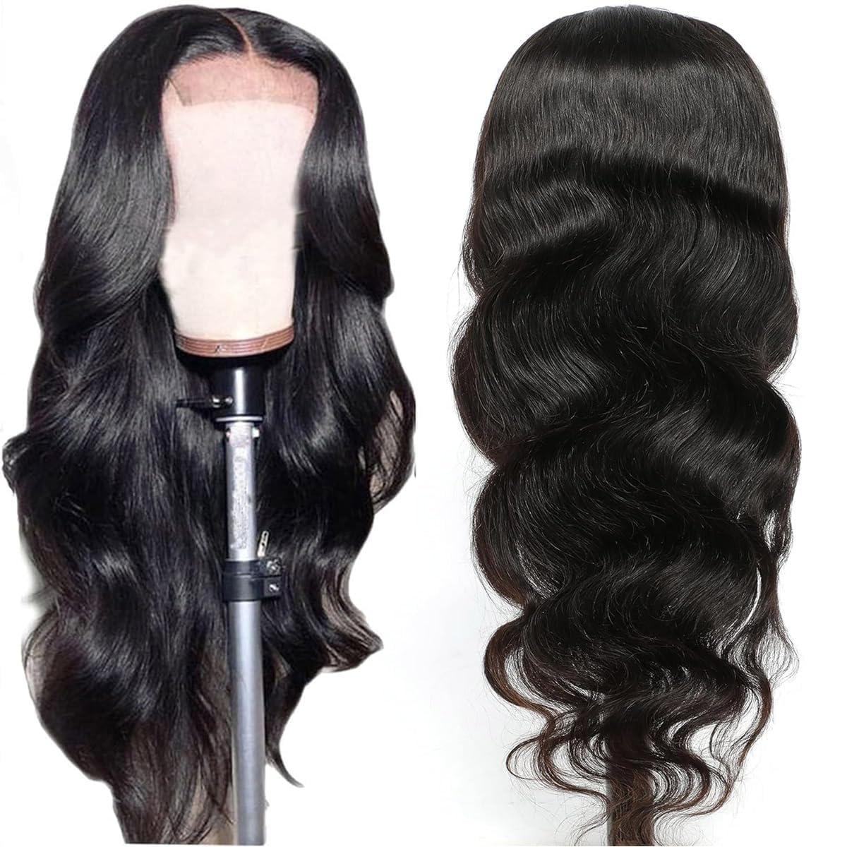 Wenyu Body Wave Lace Front Human Hair Wig - Pre Plucked, 4x4 Lace Closure, Glueless Frontal Wig (Body Wave, 22 inch)