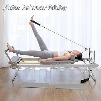 Pilates Reformer Bed Multifunction Pilates Reformer Machine Foldable Pilates Reformer Pilates Equipment for Home Workouts Pilates Reformer Machine for Home and Gym,03