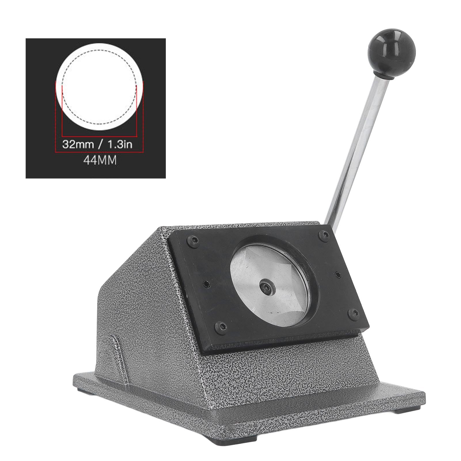 Máquina para Hacer Botones, Máquina para Hacer Insignias de Prensa de Botones, Troqueladora, Fabricante de Botones para Tarjetas de PVC de Papel y Cuero (32 mm)