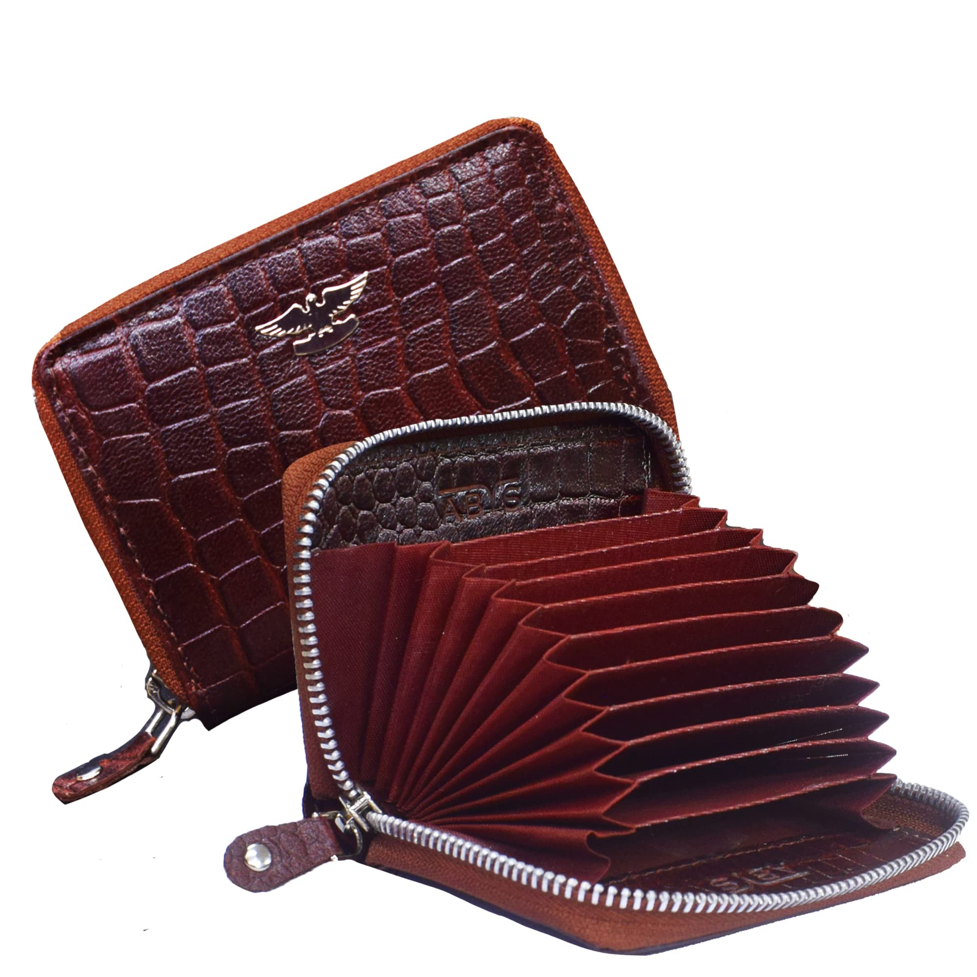 Genuine Leather Dark Brown Unisex Card Holder | 9 Card Slot | Cash Wallet