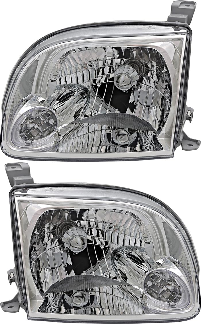 Compatible with Toyota Tundra Regular and Access Cab Headlights Lamps Set 2005 2006 Halogen Driver and Passenger Side