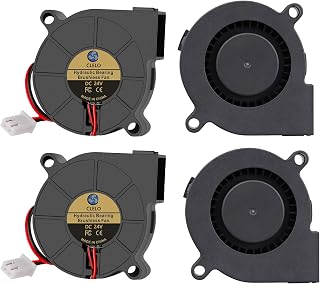 5015 Fan 24V 4 Pack 50mm Blower Fan Hydraulic Bearing Brushless Quiet Cooling Fans for 3D Printer and Other Small Appliances Replacement, 50mmx50mmx15mm 2PIN