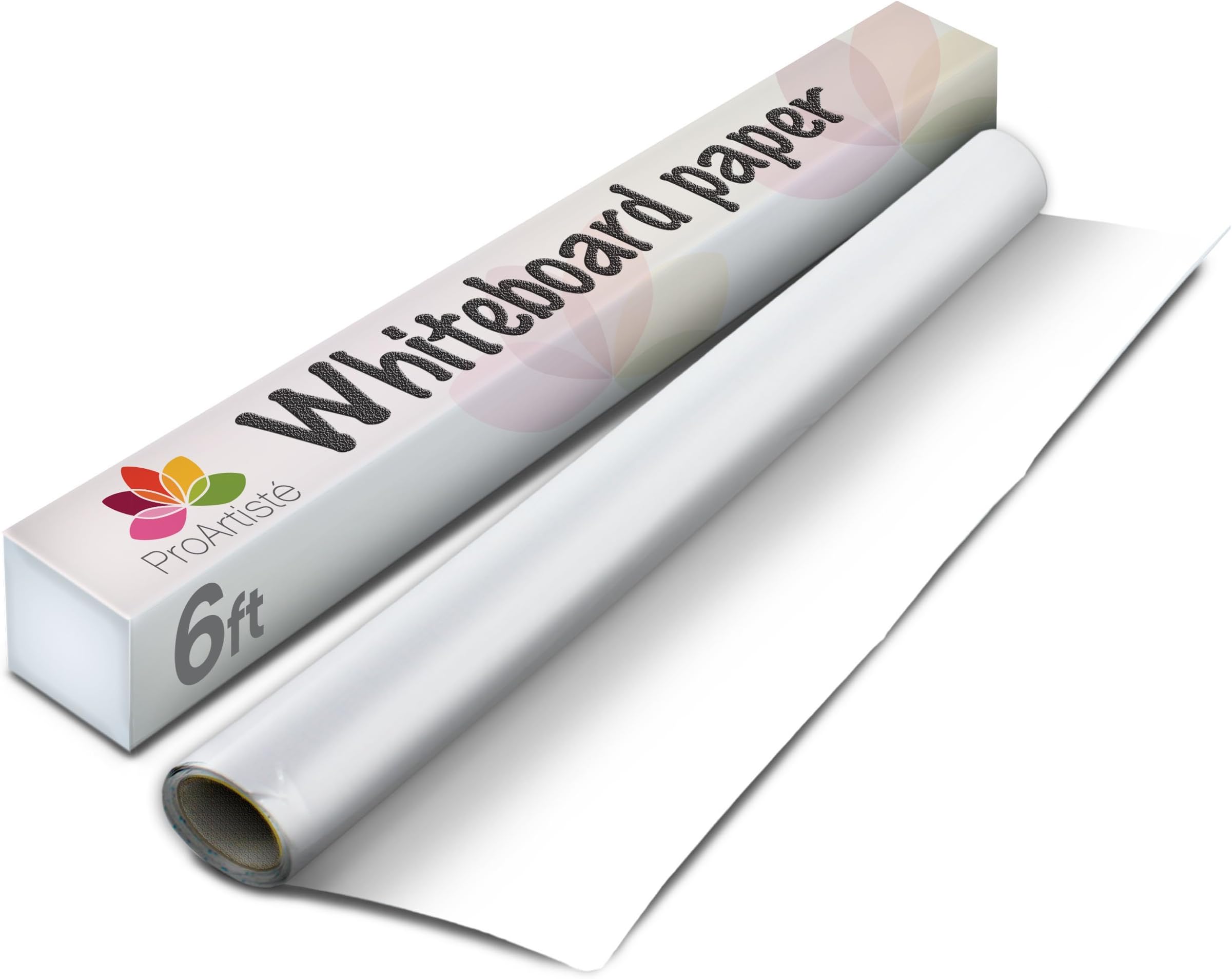 Chalk This Way Whiteboard Drawing Paper Roll. Easy-Stick, Removable. Ideal For Message, Bulletin, Planning & Artist Drawing Boards. Excellent For Children's Drawing. 6' x 18"