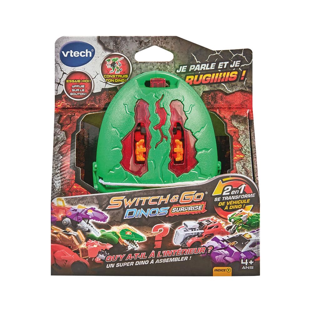 VTech Switch & Go Dinos Œuf Dinosaure Transformable Jouet Sonore 2e Génération 6 Modèles Cadeau Enfant 4 Ans Français