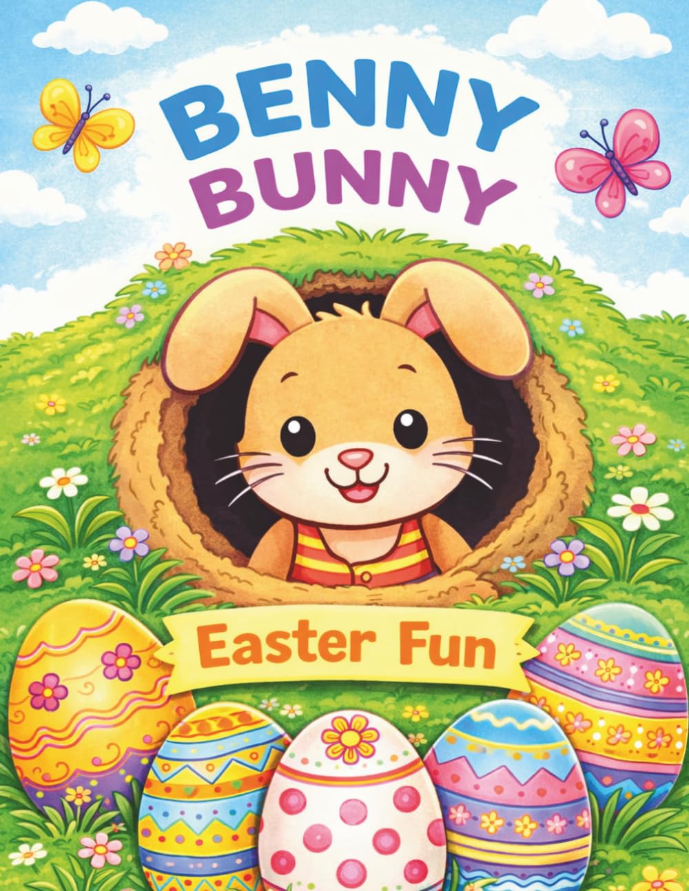 Benny Bunny Easter Fun: A cute Easter Coloring Book for toddlers Ages 2-4 (Benny Bunny Coloring Books)