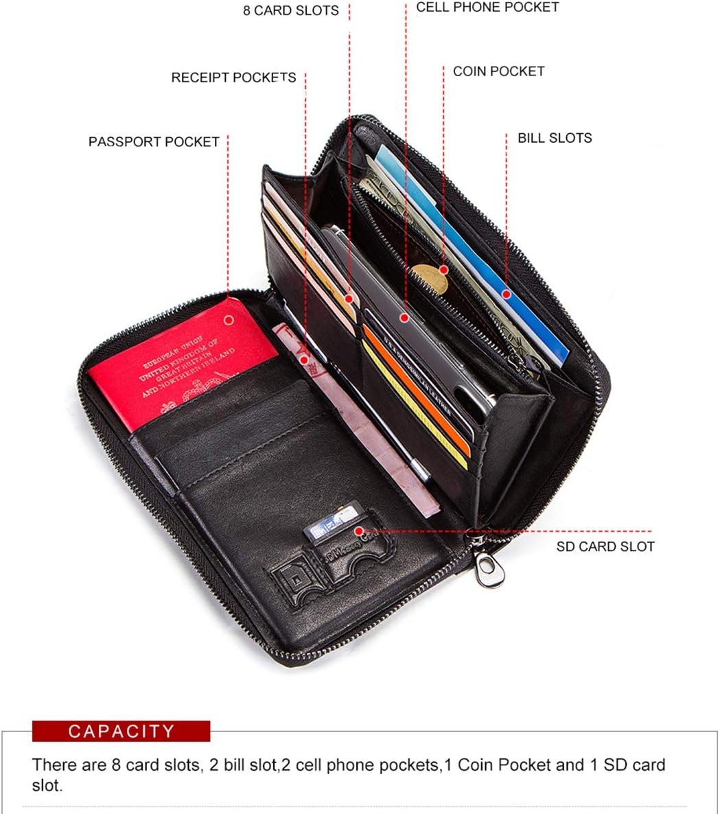 Contacts RFID Blocking Smart Wallet for Men, Soft Leather
