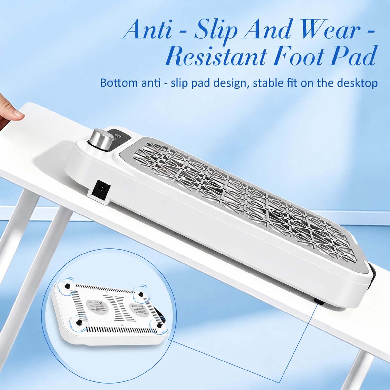 Aspirador de Polvo para Uñas Profesional 8000RPM, Aspirador Uñas con 10 Niveles de Velocidad Regulables & Pantalla LED, Extractor de Polvo para Manicura con Filtro, Silencioso para Salón y Casa