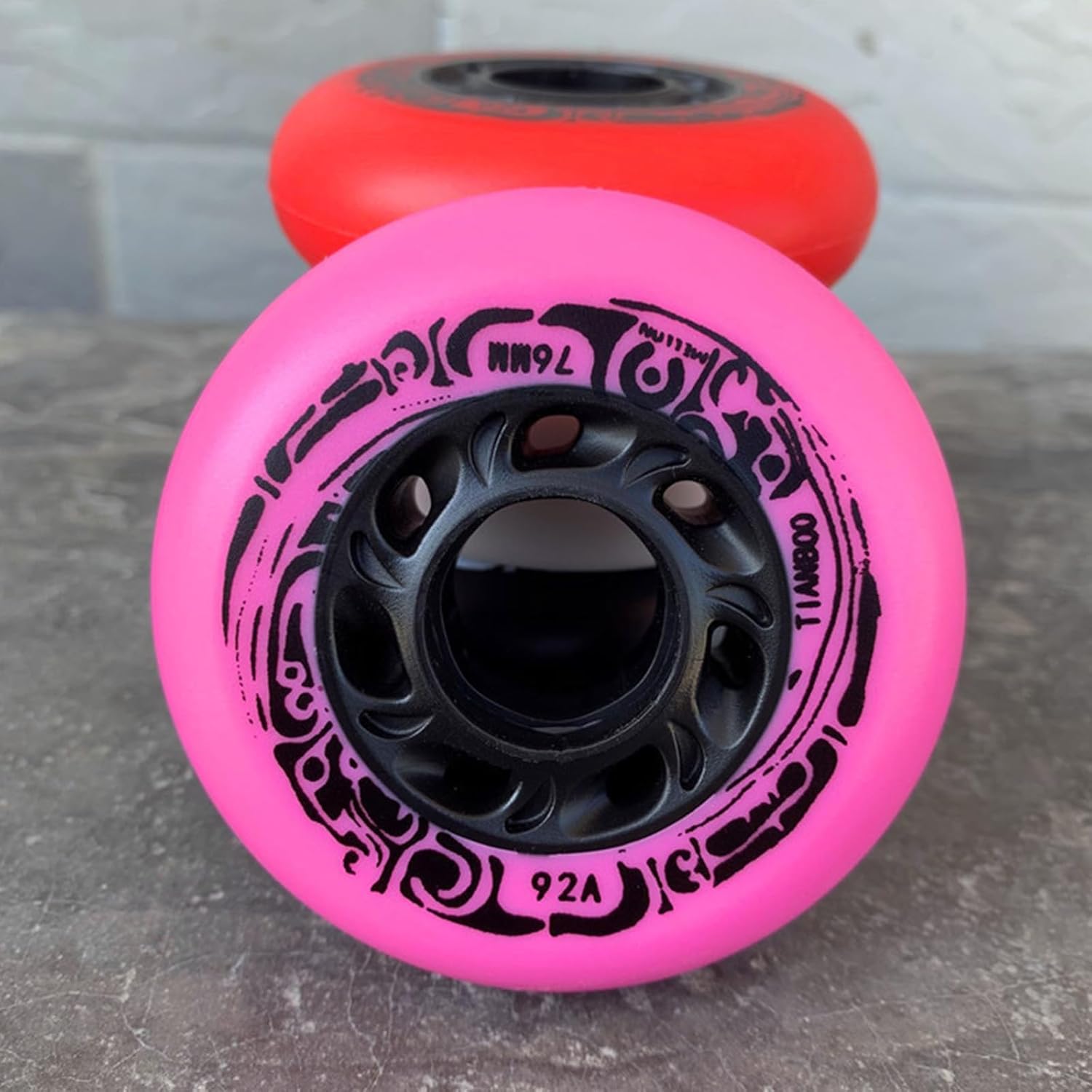 Skate Wheels Replacement, 8 Pack Inline Skate Wheels 72mm 76mm 80mm Indoor/Outdoor Roller Skate Wheels, 92A Roller Blade Skating Wheels