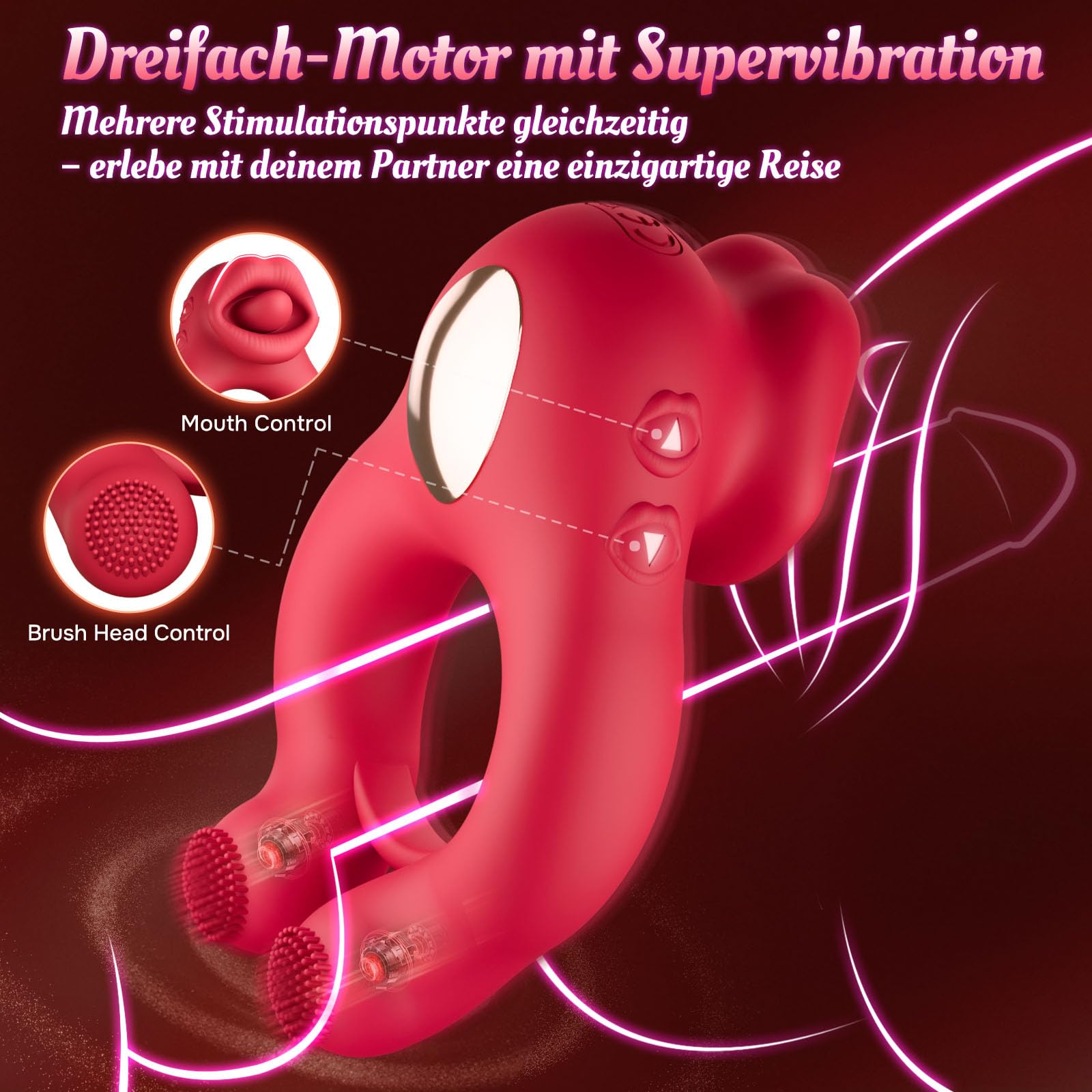 penisring mit zunge Penisring Sex Spielzeug für Die Paare, Erotik Zunge Cockring Sex Spielzeug  für die Männer Extrem mit 10 Vibrationsmodi, Dual Penisringe Massagegerät  Penis Ring : Amazon.de: Drogerie & Körperpflege