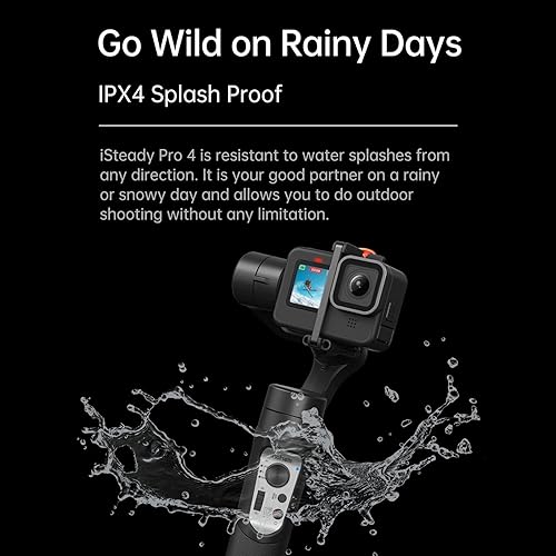 Miniatura 6 de Hohem iSteady Pro 4 3-Axis cámara deportiva portátil estabilizador cardán control inalámbrico a prueba de salpicaduras estabilizador reemplazo para