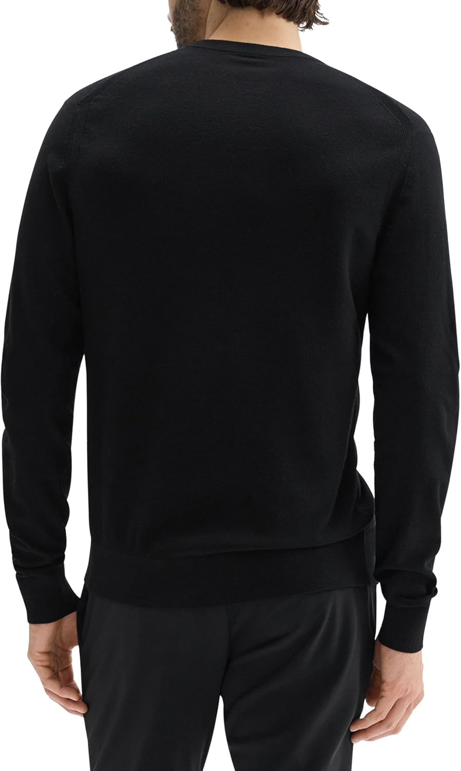 Theory Men's Riland Crewneck Grid in Light Bilen - Image 5