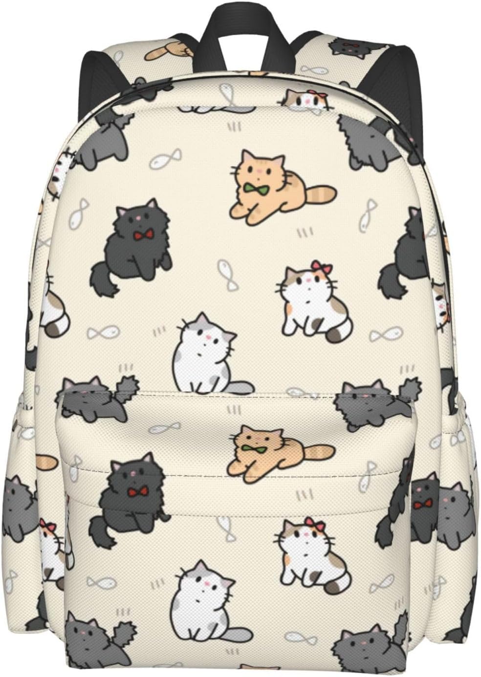 Cute Cat Pattern Backpack Travel Cat Laptop Backpack Casual Daypack for Women and Men