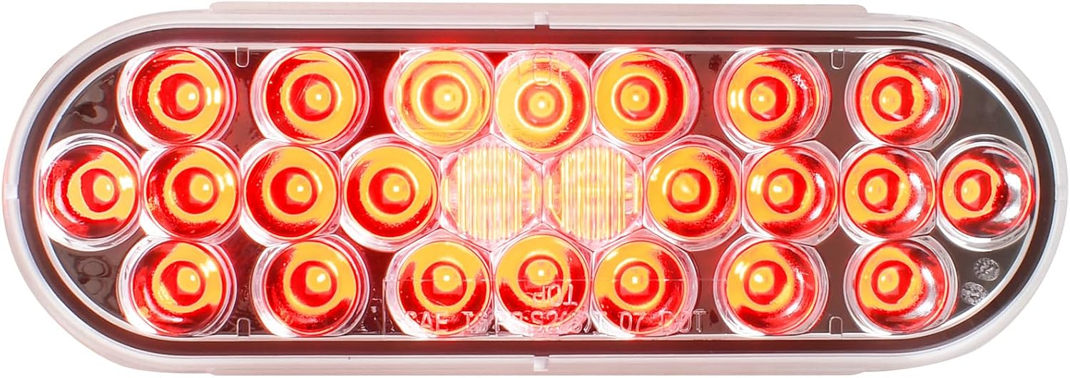 GG Grand General 77608 Oval Pearl Red/Clear with 24 SMD LED Sealed Light
