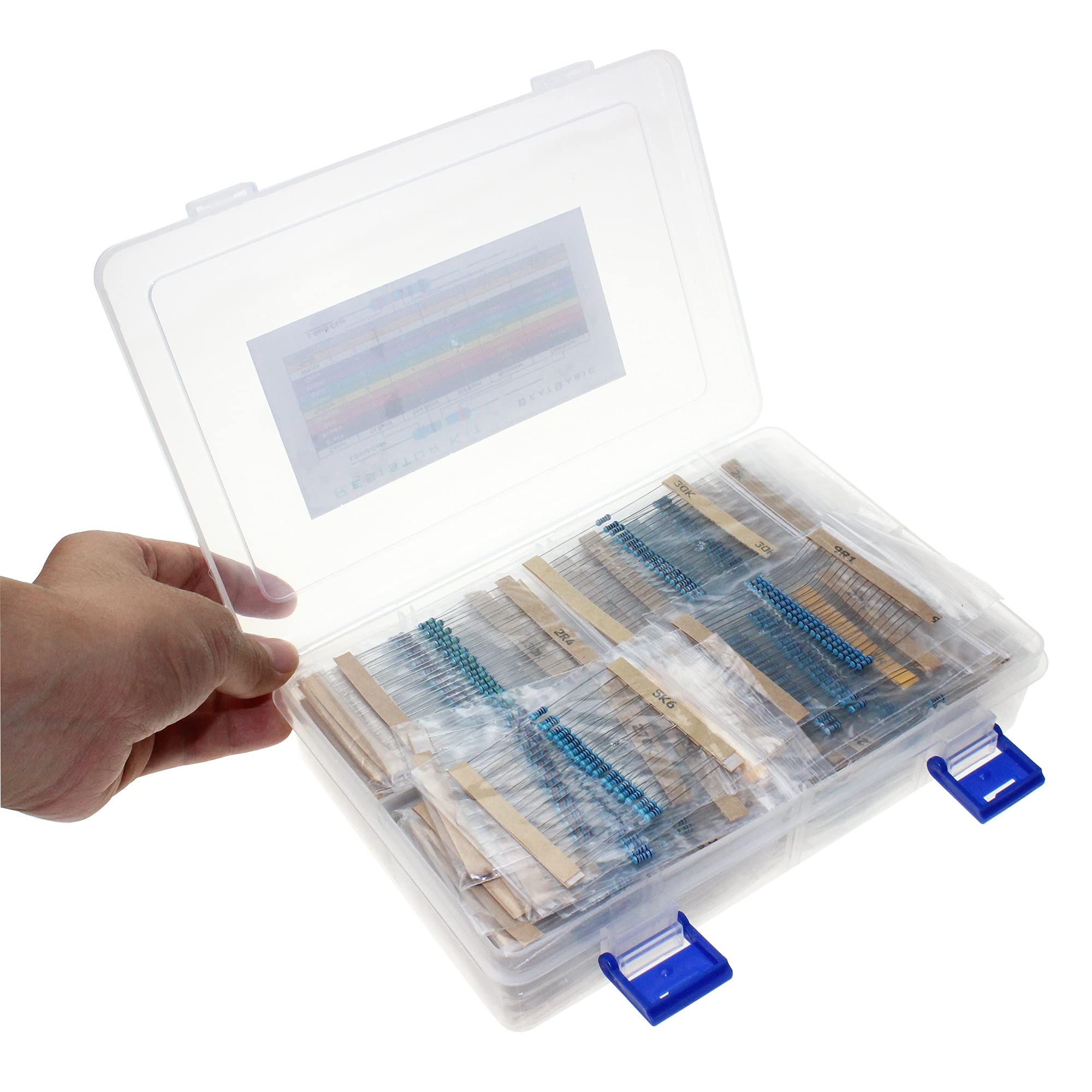 Kit de résistances 1/4W 2600pcs, l'assortiment parfait pour équiper votre atelier de loisirs