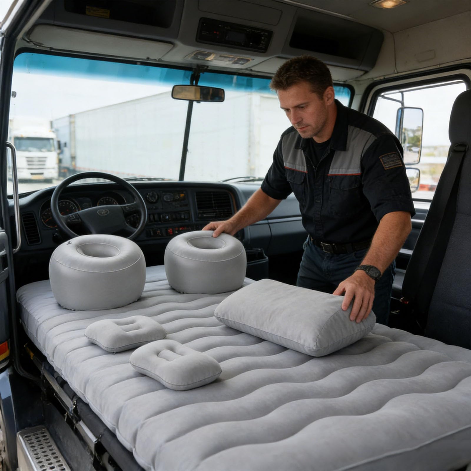 Szybkie nadmuchiwanie pojazd łóżko dmuchane materac do spania samochód urządzenie pompujące 2 minuty konfiguracja podróżna składana torba do przechowywania transport pojazdy łóżko