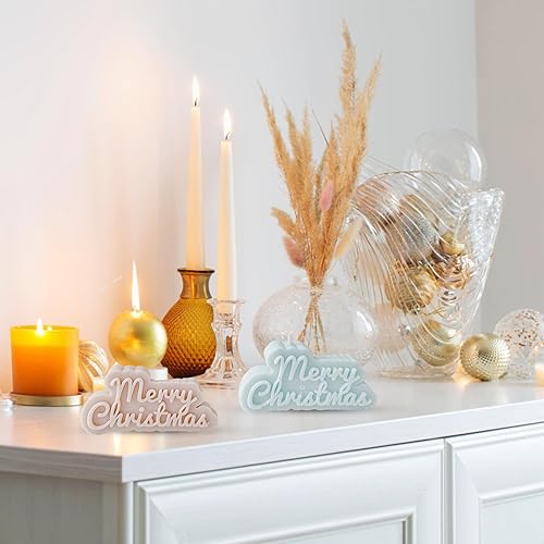 Miniatura 4 de Molde de vela de Navidad para hacer velas, molde de silicona 3D para fundición de resina, bricolaje de yeso, arcilla polimérica, decoración del