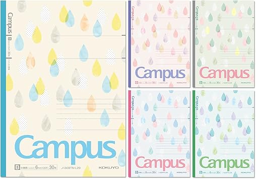 Amazon コクヨ ノート キャンパスノート 限定 B5 ドット入りb罫 しずくキャンパス 5色パック ノ 3cbtn L29x5 ノート 文房具 オフィス用品