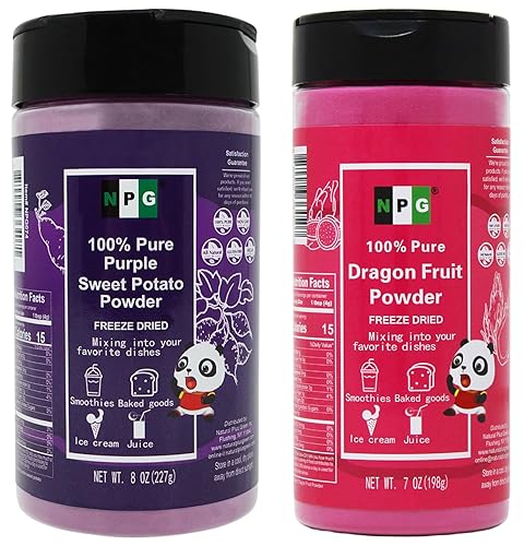 NPG Polvo de batata púrpura y polvo de fruta del dragón rojo