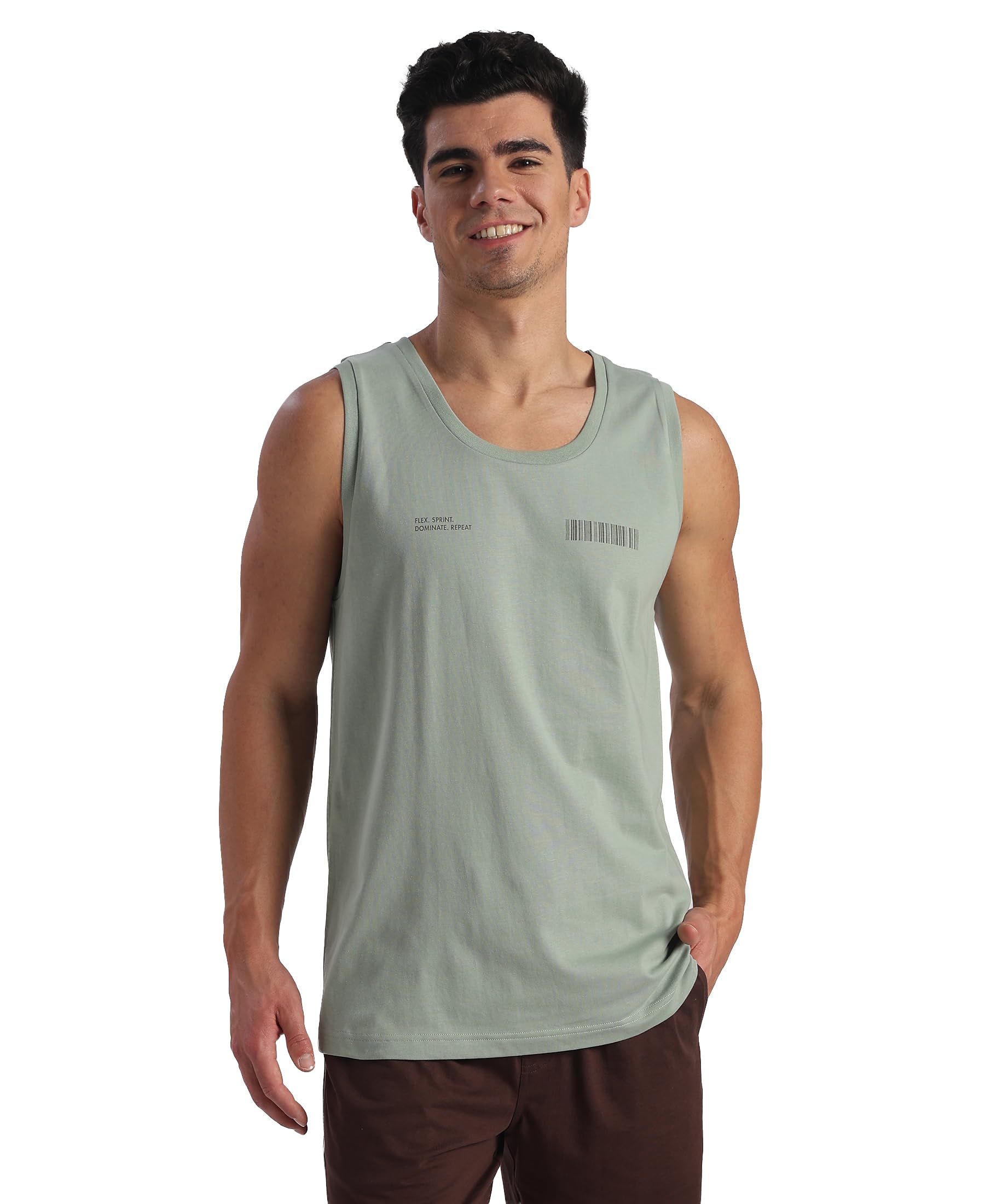 jockey 9928 Men Super Combed Cotton Rich Graphic Printed Tank Top_Iceberg Green_M-picture-39