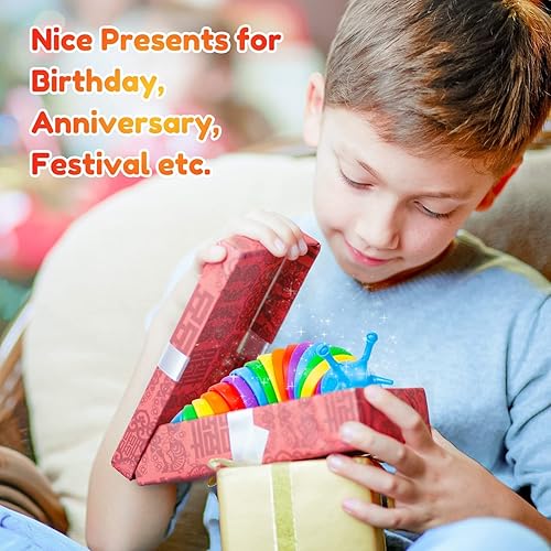 Miniatura 5 de Juguetes para ansiedad, oruga, juguete para ansiedad, lindo juguete sensorial para el aula, productos sensoriales para autismo para niños pequeños