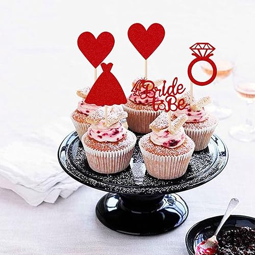 Miniatura 69 de 36 piezas de adornos de diamantes para cupcakes con purpurina de diamantes para bodas, compromisos, despedidas de soltera, cumpleaños, aniversario