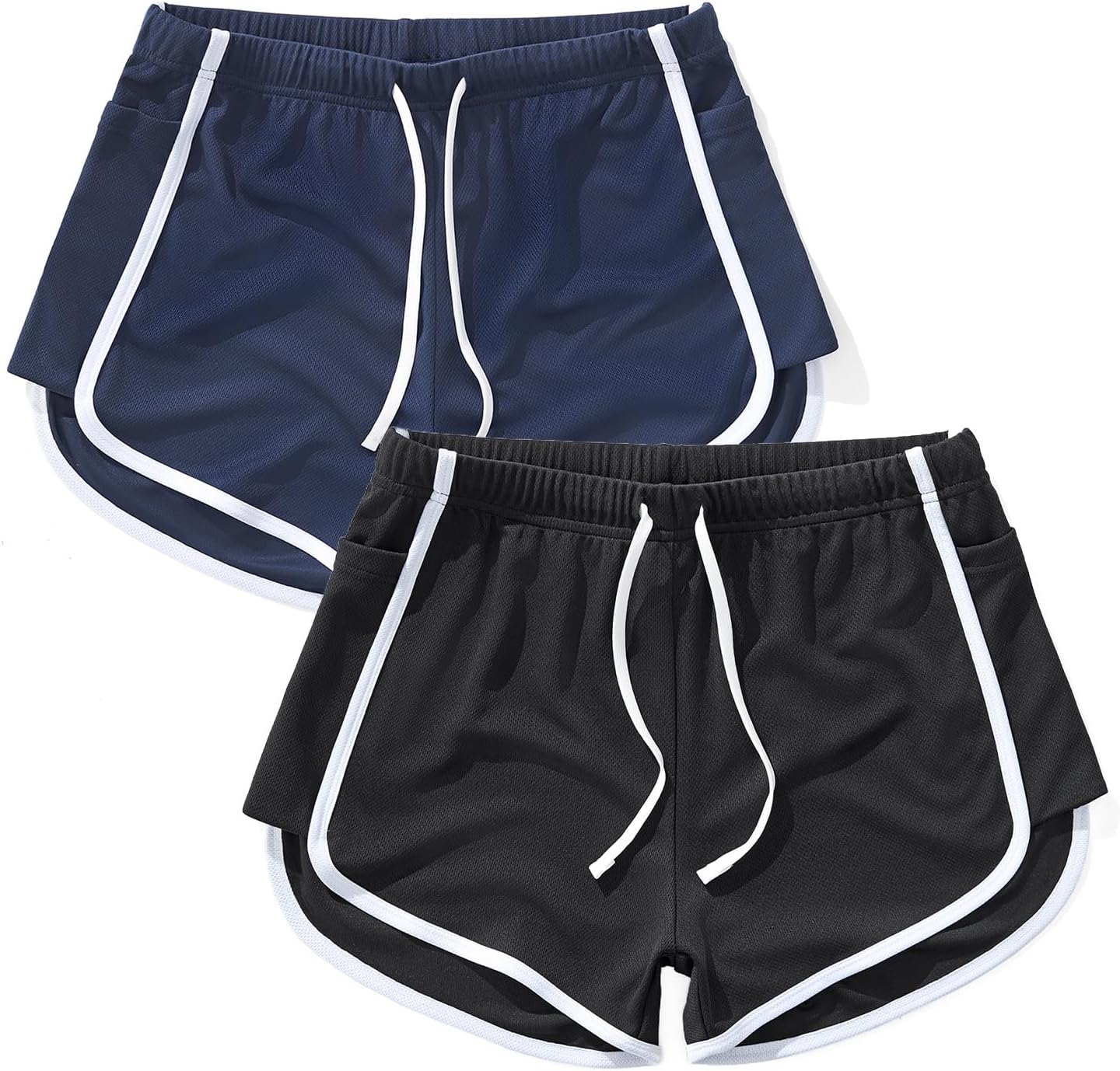 AIMPACT Mens Mesh Shorts 3 Inch Running Gym Athletic Workout Bodybuilding Booty Track Shorts Vintage Fitted Short