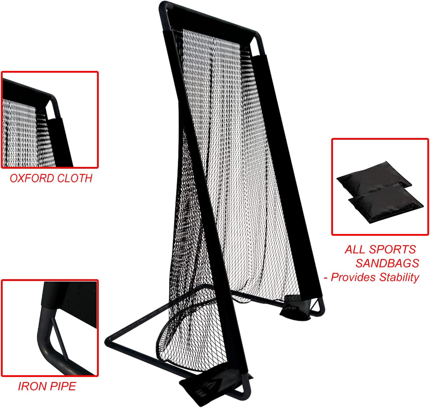 Sharellon Football Kicking Cage Net, 81x41IN Football Kicking Net, Football Kicking Cage for Backyard, Portable Football Throwing Net Football Equipment Aids for Indoor Outdoor : Sports & Outdoors