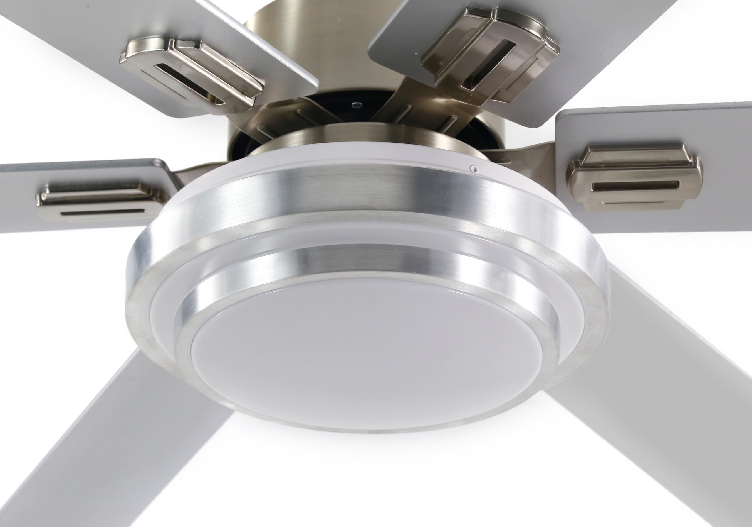 FINXIN Indoor Ceiling Fan Light Fixtures Remote LED 62 Brushed Nickel