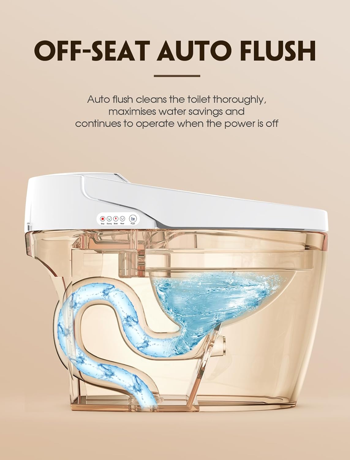 Tankless Smart Toilet With Bidet Built In, Onepiece Bidet Toilet Seat