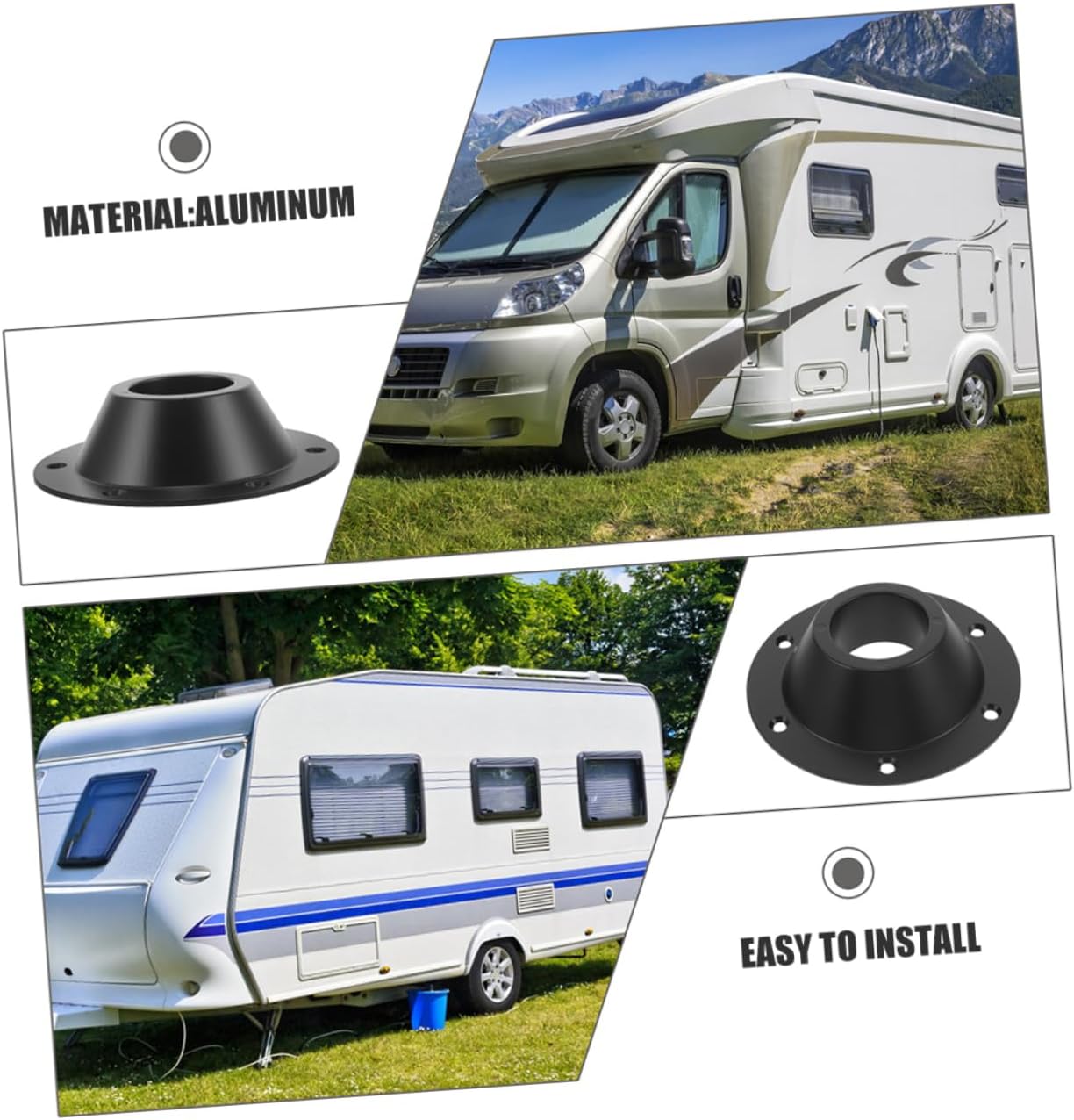 Rv Table Base Mount Aluminum Rv Table Leg Base Installation Kit for Boats and Campers